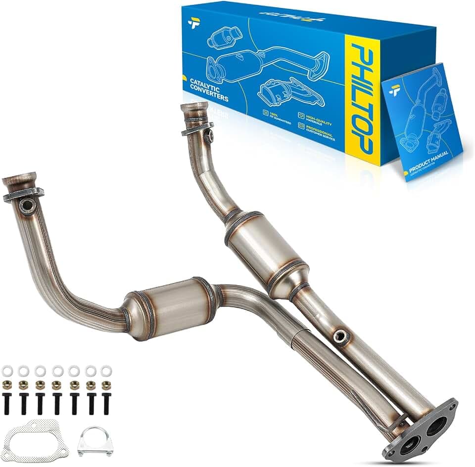 PHILTOP Front Catalytic Converter Kit Compatible with Ford, Mazda Ranger 2004-2006 3.0L, B3000 2004-2006 3.0L Replace# 641224 Direct-Fit (EPA Compliant)