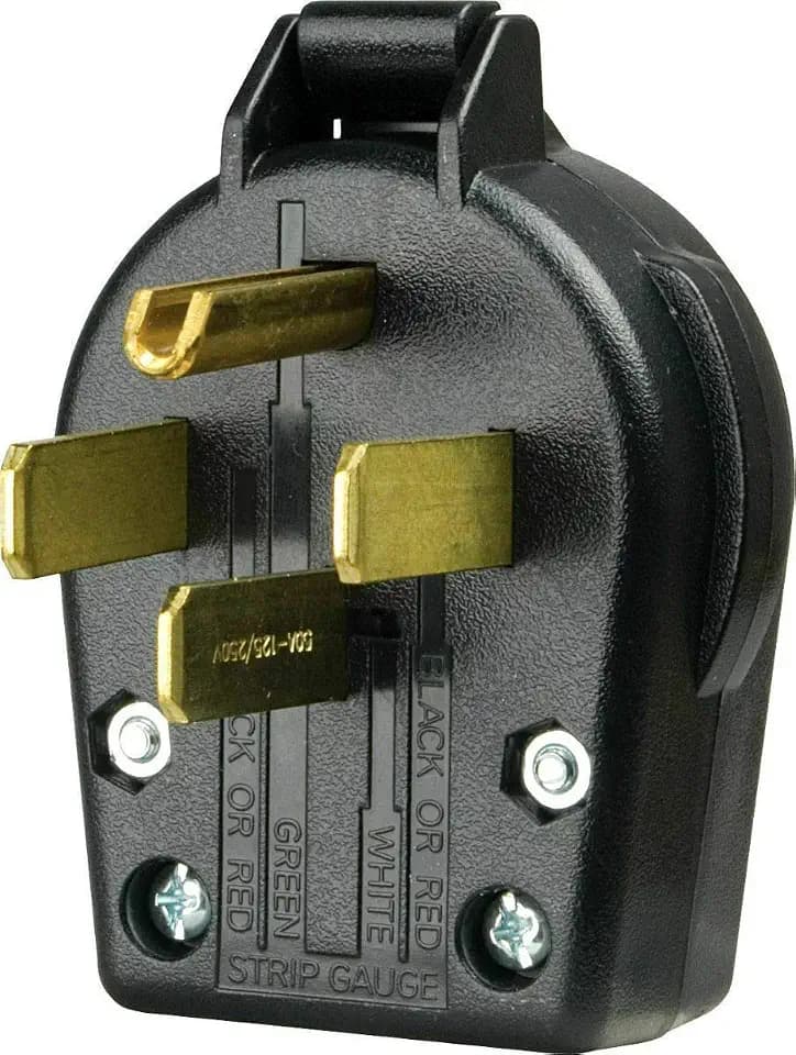 Legrand 50 Amp NEMA 14-50P 4 Wire Range Angle Plug Black 1 Pack