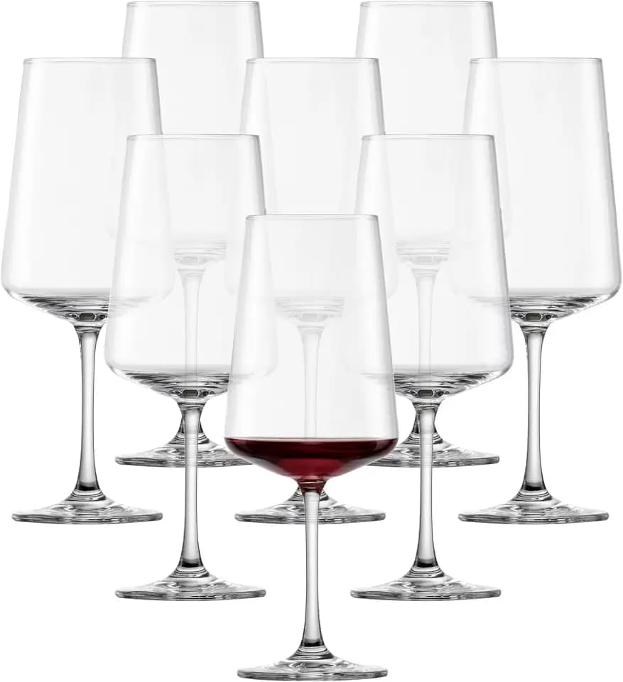 Eater x Zwiesel Fortessa Modus Crystal Glass, 17 Ounce Red Wine (Set of 8), Clear