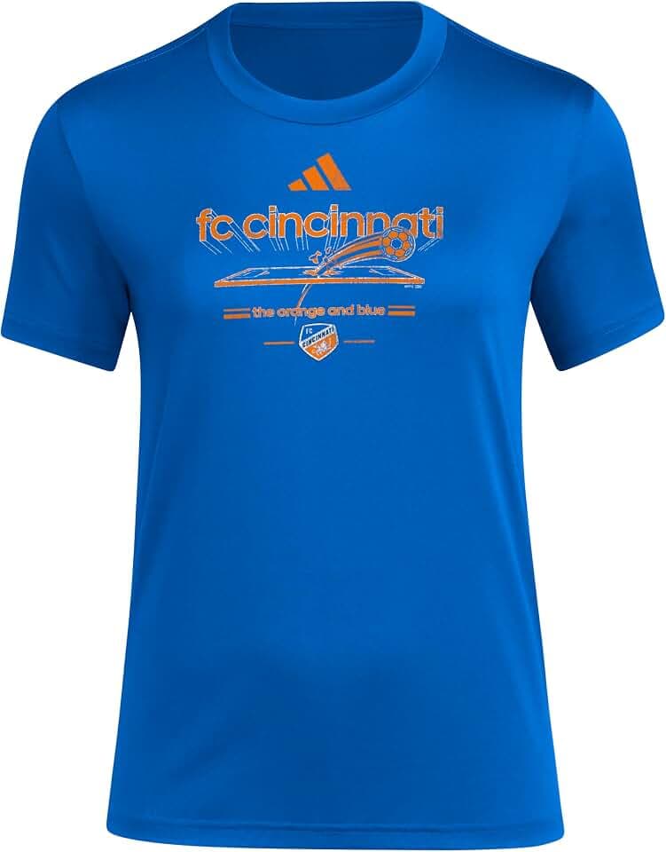 adidas Women's FC Cincinnati Vintage World Pre-Game Short Sleeve T-Shirt