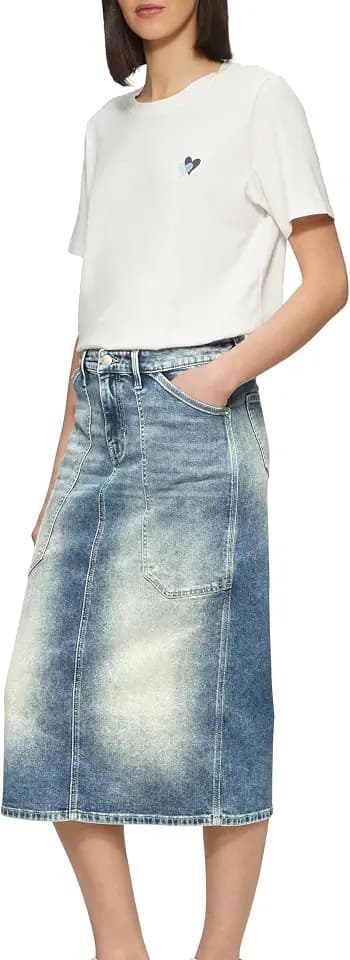 Midi Jeans Rock
