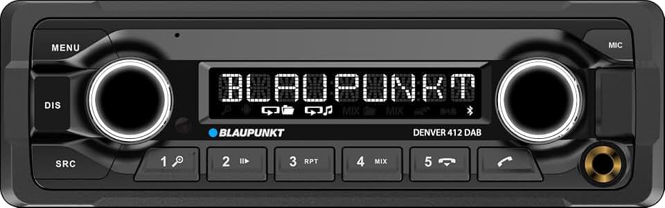 Blaupunkt Denver 412 DAB, 1-DIN Autoradio, DAB+, Bluetooth, Freisprecheinrichtung, USB, Aux-Eingang, Lenkradfernbedienung, 4x50Watt, 12V