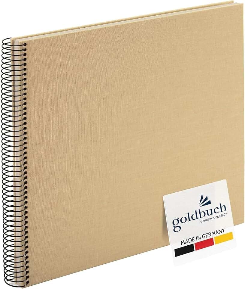 goldbuch 25 606 Spiralalbum Bella Vista, Fotoalbum 35x30x1,5 cm, Beige