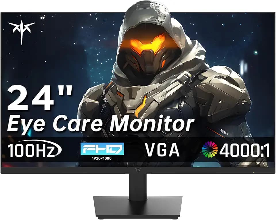 KTC 24 Inch FHD 1080P 100Hz Computer Monitor, VA FreeSync PC Gaming Monitor