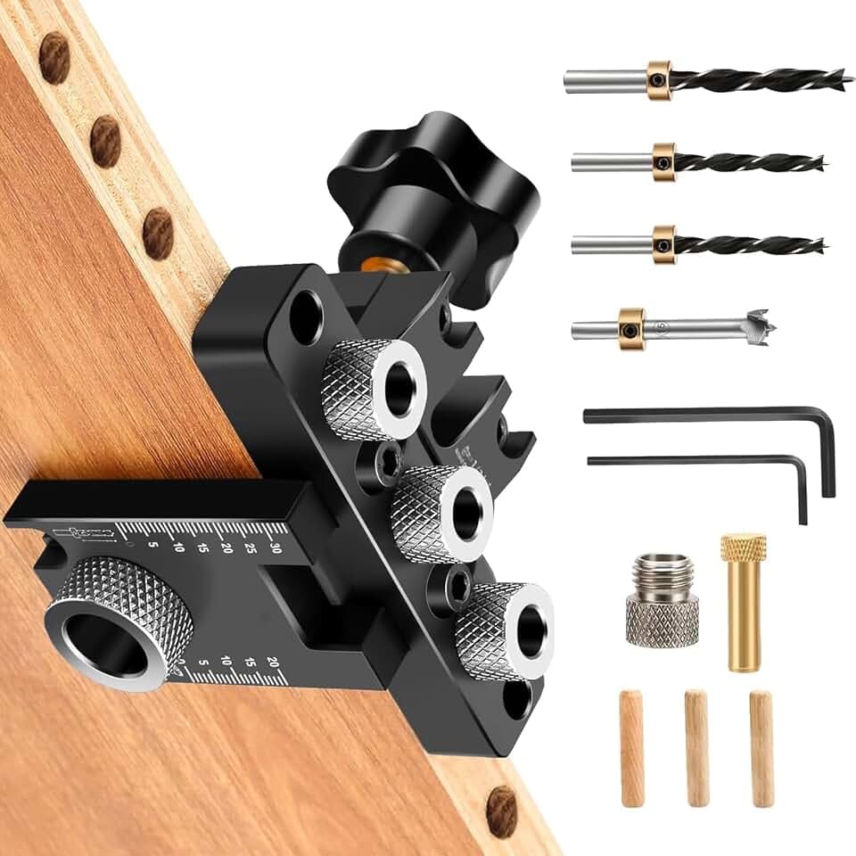 8/10/15mm Bohrschablone Möbelbau 3-in-1 Bohrlehre