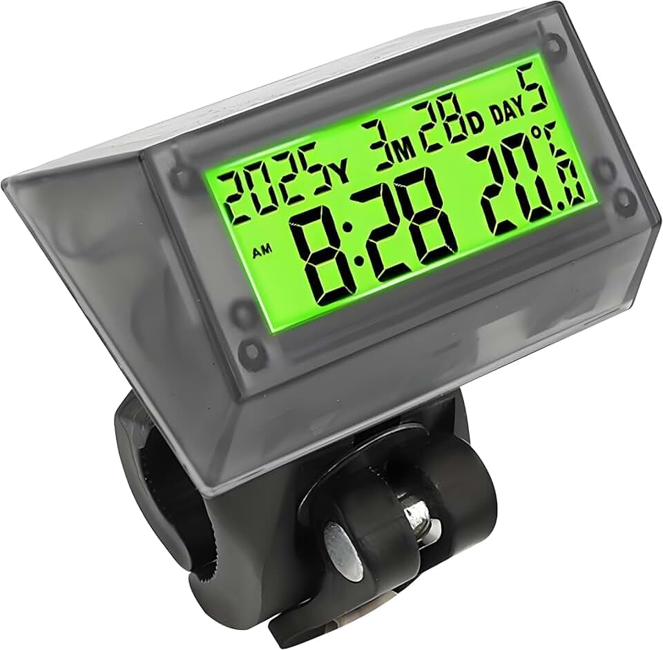 Grüne LCD-Uhr, solarbetrieben, wasserdicht, stoßfest, mit Ständer