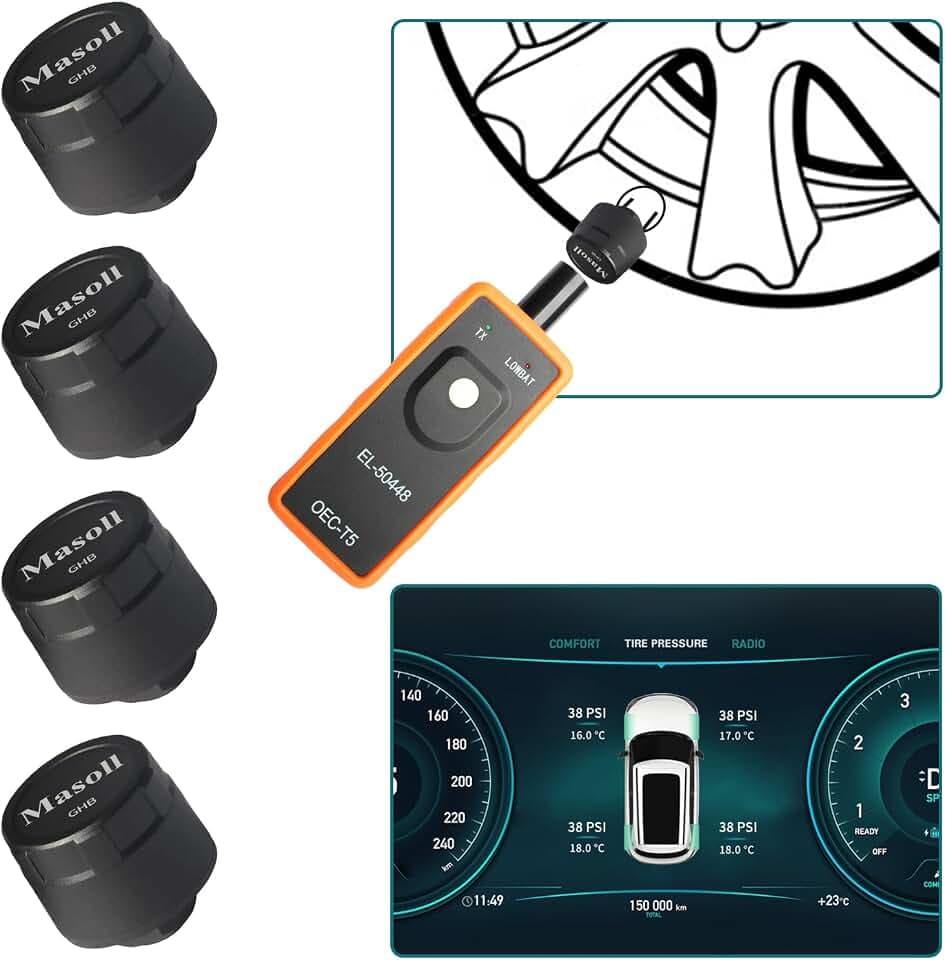 Masoll TPMS Sensor for GM Chevy Silverado Buick Cadillac GMC, DIY Install
