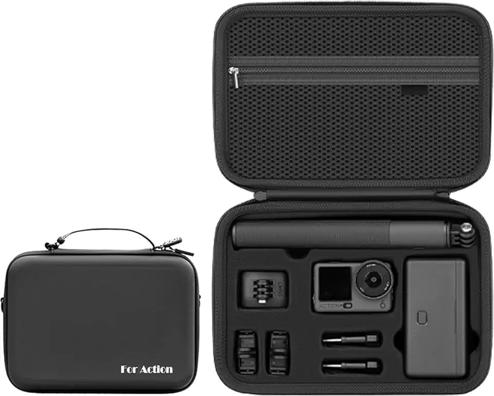 For Osmo Action 6 Carrying Storage Case, Surface Waterproof Hard Shell Bag
