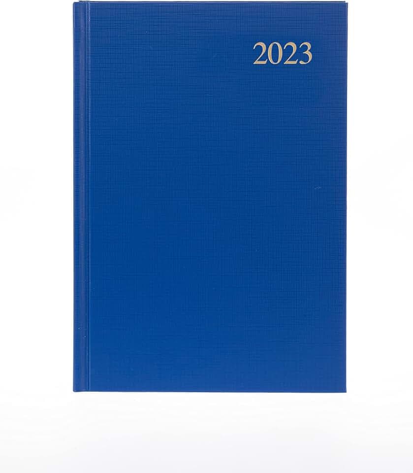 Collins Essential A5 Tagesplaner 2023 – Blau – Kalender, Jahr, Wochenkalender, Tagebuch und Planer für Geschäft, Büro und Privat