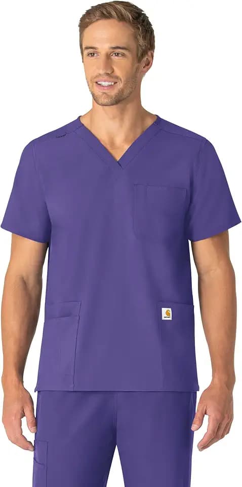 Carhartt Scrubs Unisex, Force Essentials, V-Neck Tops with 6 Pockets