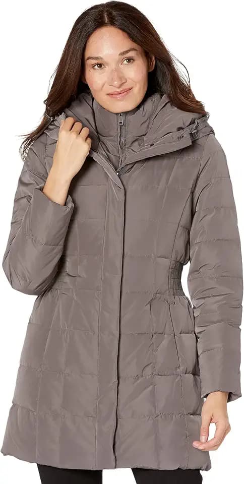 Cole Haan Women's Taffeta Down Coat With Hood
