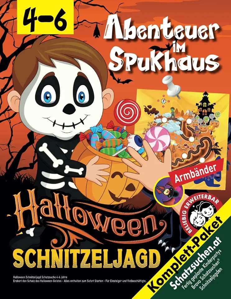 Halloween Schnitzeljagd Schatzsuche 4-6 Jahre: Erobert den Schatz des Halloween-Geistes - Alles enthalten zum Sofort Starten - Für Einsteiger und Vielbeschäftigte. (Bravo Schatzsuche)