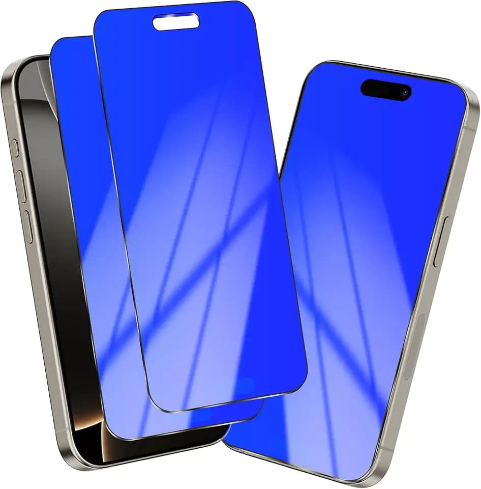 2 Pack for iPhone 16 Pro Privacy Screen Protector 6.3 inch Blue
