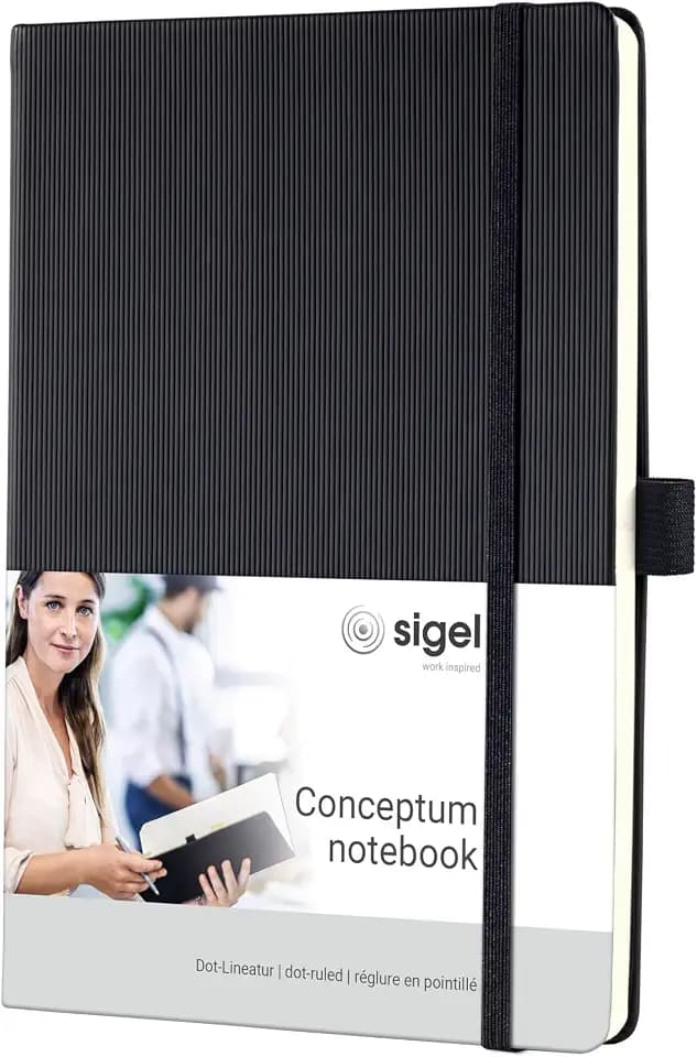 Sigel Conceptum Premium Notizbuch A5 dotted schwarz Hardcover 194 Seiten