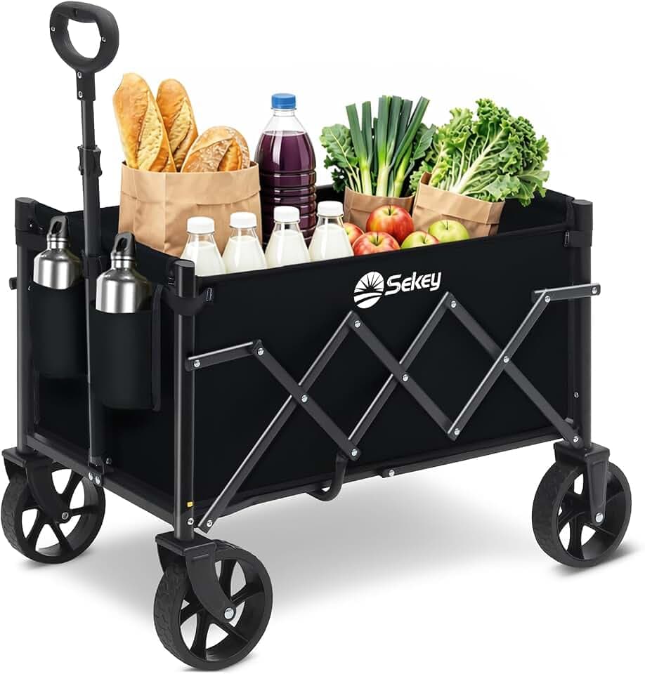 Sekey Mini 4029 Bollerwagen Faltbar, Handwagen Klappbar Klein 60L 80KG