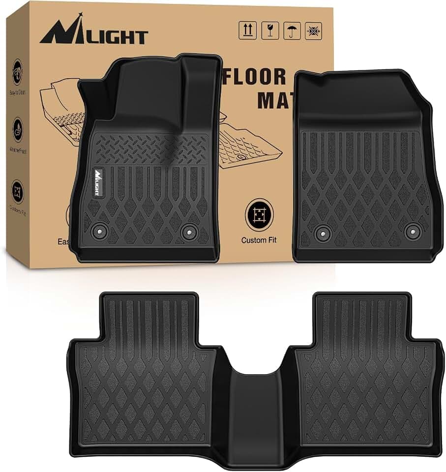 Nilight TPE Floor Mats for Chevy Impala (Not for Vinyl Floors)