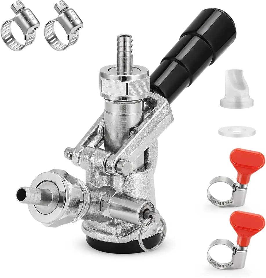 Keg Coupler for Sankey D System Keg Tap, with 5/16” Barbs Fitting