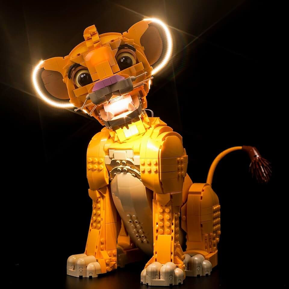 LocoLee Licht Kompatibel mit Lego Simba, der Junge König der Löwen, Nur Lichter Set - Kein Modell, Licht Beleuchtung Set Compatible with LEGO 43247 Simba, der Junge König der Löwen