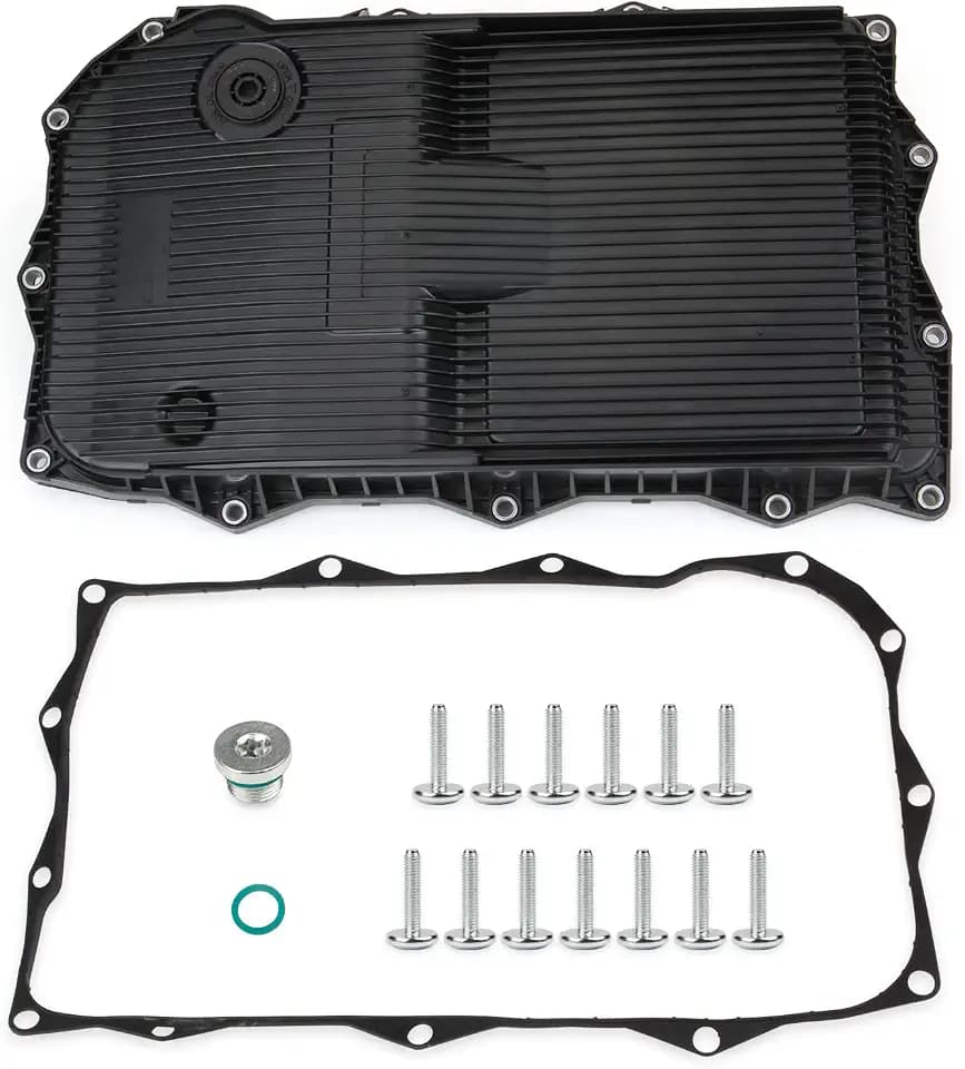 MITZONE Transmission Oil Pan with Bolts Compatible with 2013-2022 Ram 1500 2500 3500 Dodge Durango Challenger Charger Jeep Grand Cherokee Chrysler 300 8 Speed Trans