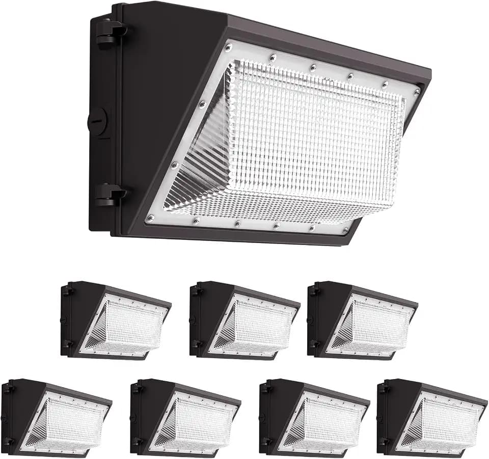 8 Pack 160W LED Wall Pack Light with Dusk to Dawn Photocell