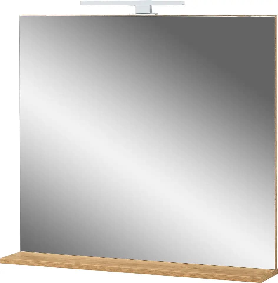 Germania Spiegel 6004-625 GW-MENEN, in Navarra-Eiche-Nb., mit LED-Beleuchtung, FSC-Zertifiziert, 76 x 75 x 15 cm (BxHxT)