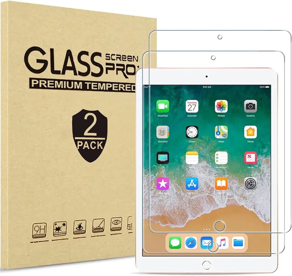 ProCase 2 Pack Screen Protector for iPad 6th/5th/ Air 2/Air 1/ iPad Pro 9.7