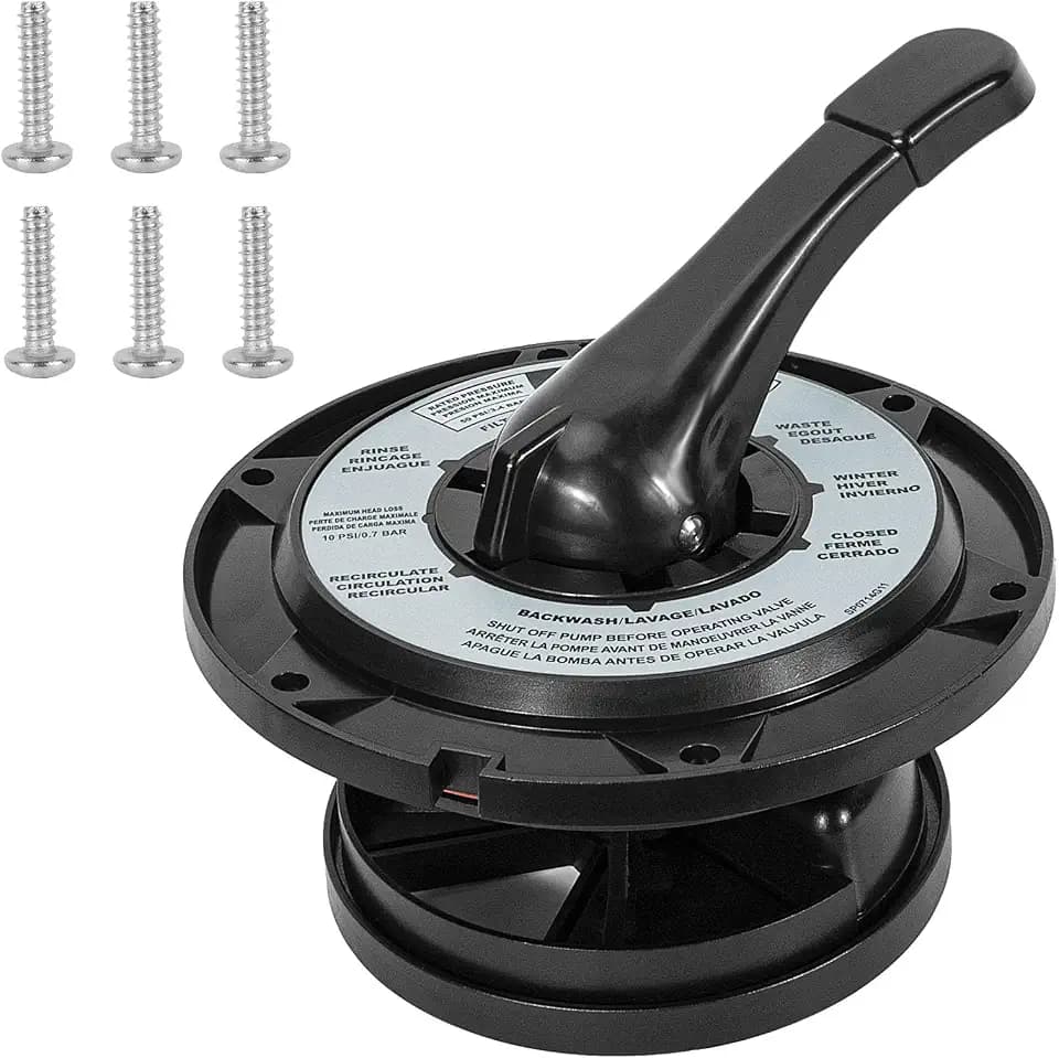 Vari-Flo Valve Key Cover Handle Assembly SPX0714BA Replacement Hayward Vari-Flo XL Valve Hayward Sand Filter Systems SP0714T SP0714A and S210S S220T2 Pro Series -with 6 Screws