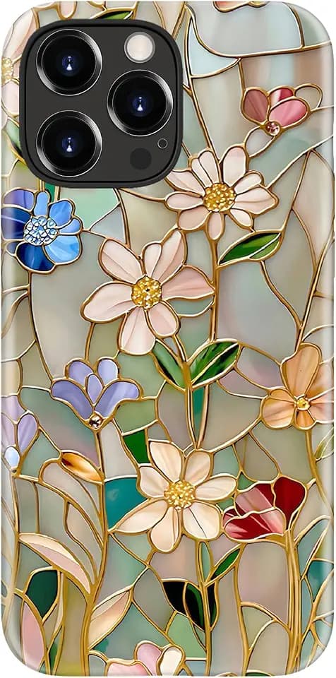 for iPhone 13 Pro Case, Cute Floral Trendy Cover for Women