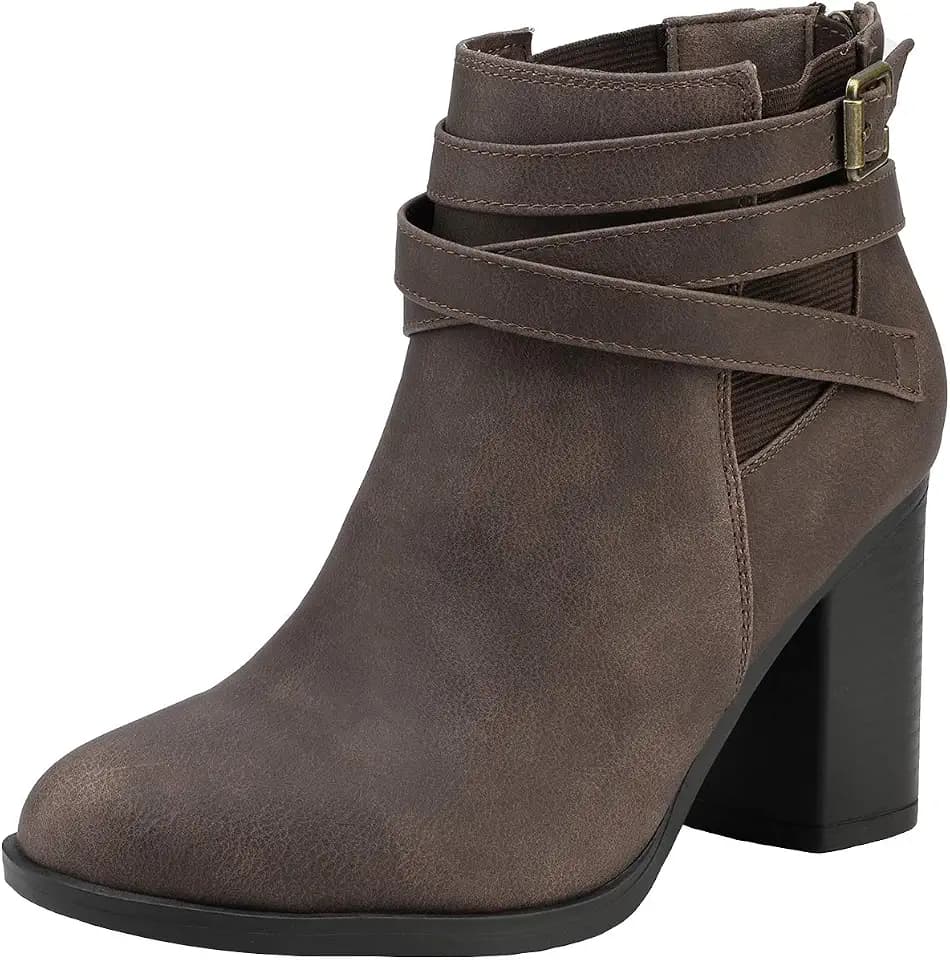DREAM PAIRS Women's Chunky High Heel Ankle Booties Shoes