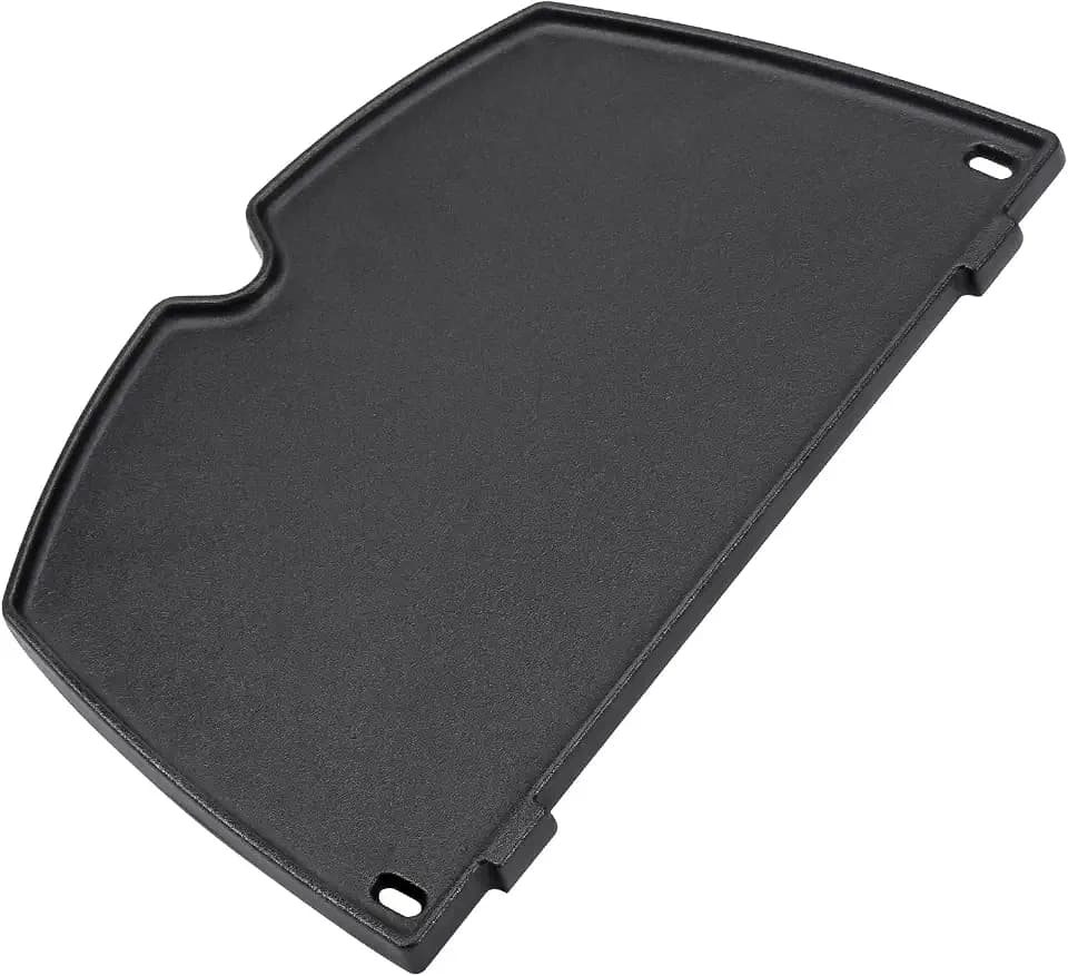 6559 Gusseisen Grillplatte 38,9 x 27,5 cm passend für Weber Q200 Q220 Q240 Q260 Q2000 Q2200 Q2400 Gasgrill, Doppel-Seiten Grillpfanne Bratplatte Ersatzteil,NICHT geeignet für Weber Neuer Q-N Serie