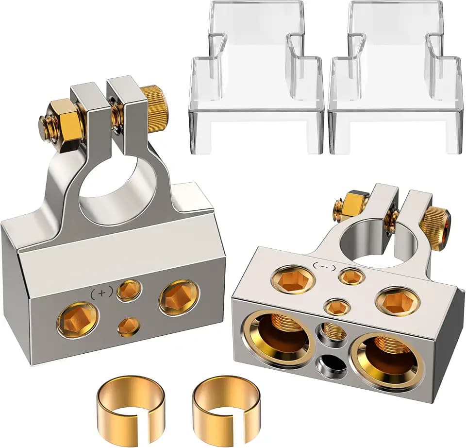 SUNMORN Battery Terminal Connectors, 0/2/4/6/8/10 AWG, Zinc Alloy