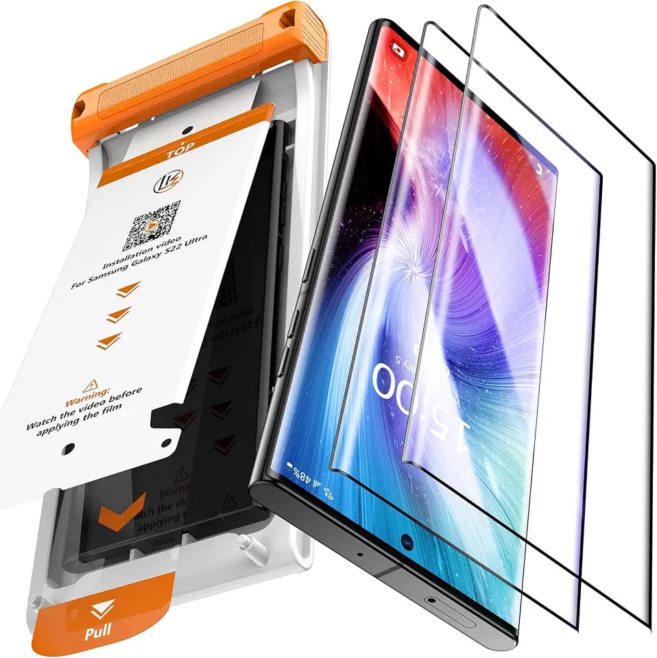 LK 2 Pack for Samsung Galaxy S22 Ultra Screen Protector, Flexible Glass