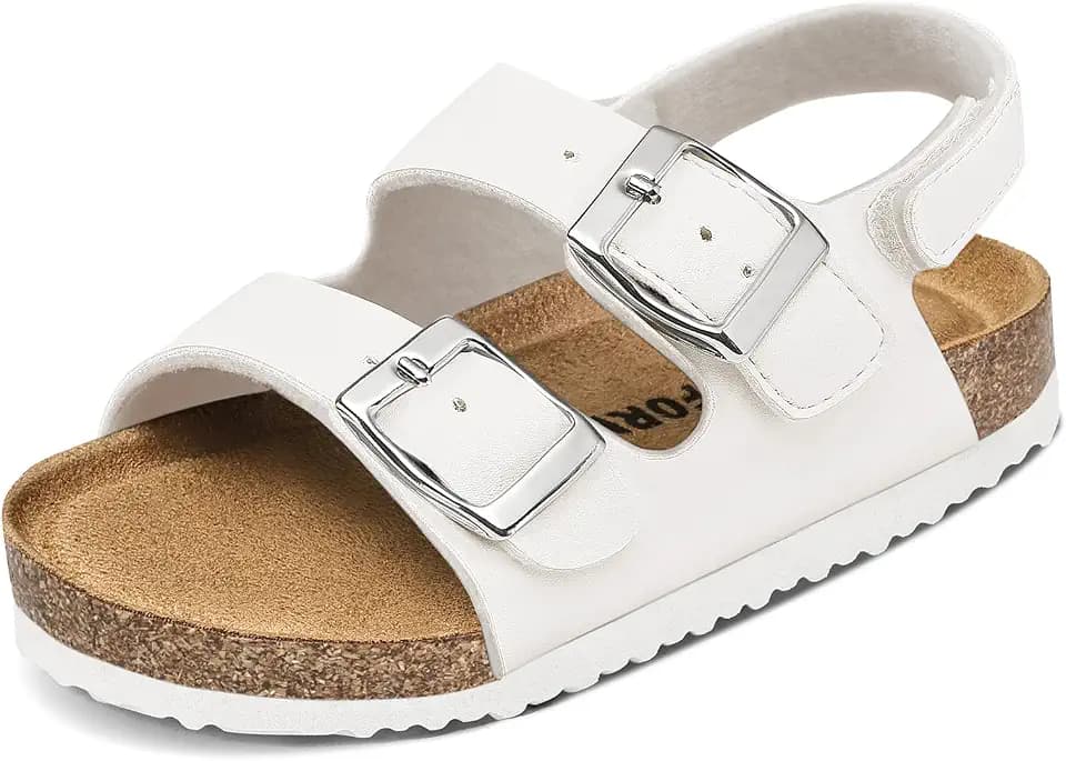 K KomForme Toddler Sandals Boys Girls Cork Footbed Open-toe Sandal