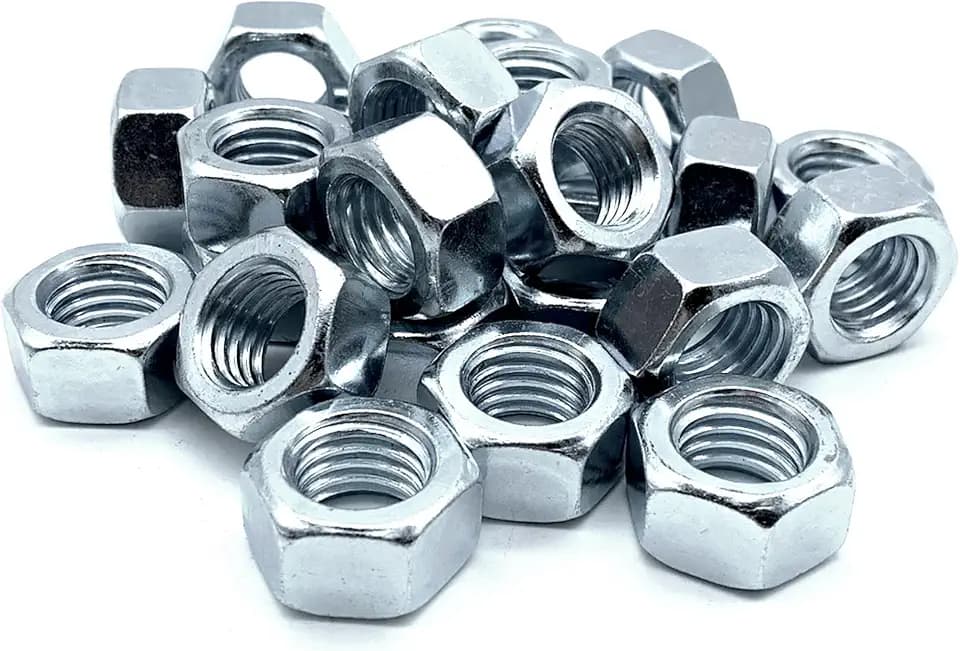 DOJA Barcelona | Muttern | 25 Sechskantmuttern M20 | 16 x 30mm | Stahl Verzinkt | Muttern für Bolzen, Gewindemuttern, Kupplungen, Verstell- und Befestigungselemente im Innen- und Außenbereich...