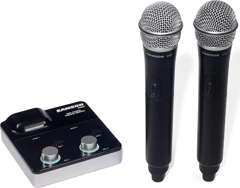 SAMSON XPD2m - 2.4 GHz Digitales Handheld-Funkmikrofon-System dual-Channel – 20 h Akku, 30 m Reichweite, für PA, Bühne & Live-Vorträge