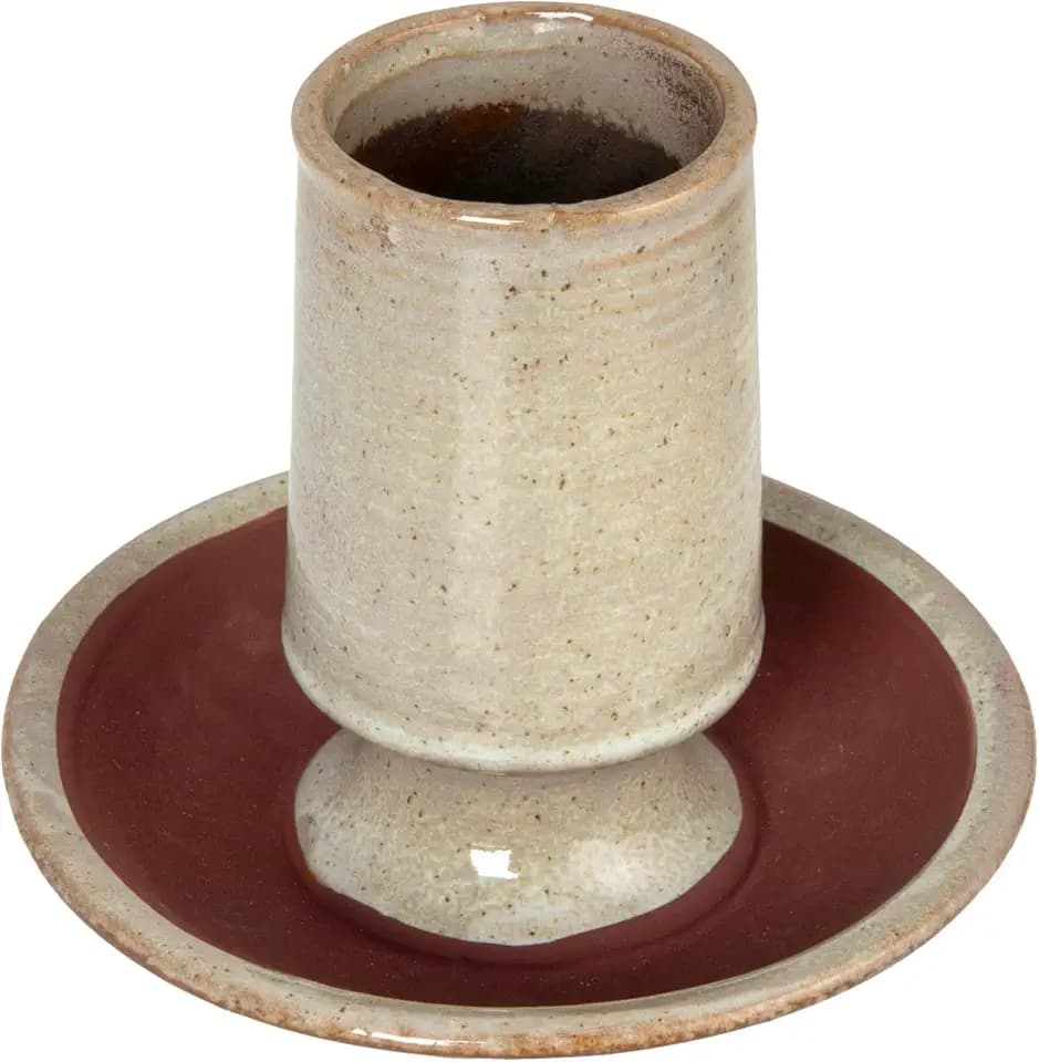 Creative Co-Op Stoneware Match Holder with Striker Plate and Reactive Glaze, Grey