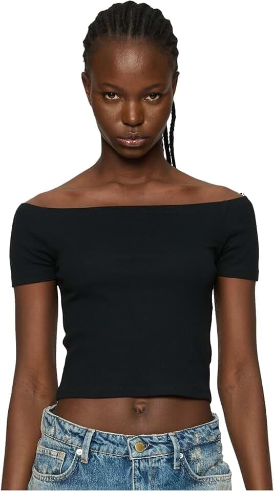 Urban Classics Ladies Organic Off Shoulder Rib Tee 2-Pack