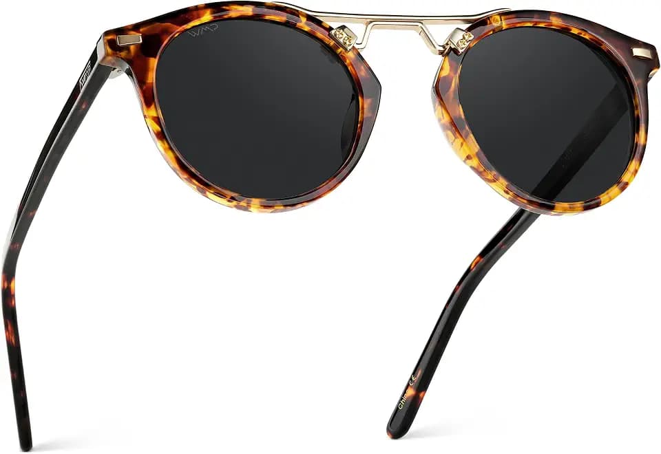 WearMe Pro Skyler Women's Polarized Sunglasses, Double-Bridge Round, UV400