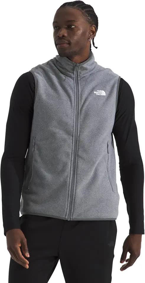 THE NORTH FACE Men's Glacier Fleece Vest | Zippered Hand Pockets & Stretch Binding on the Collar, Armhole & Hem