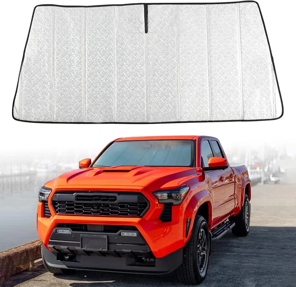 TRUMGETA Custom-Fit Windshield Sun Shade Fit for 2024-2026 Toyota Tacoma