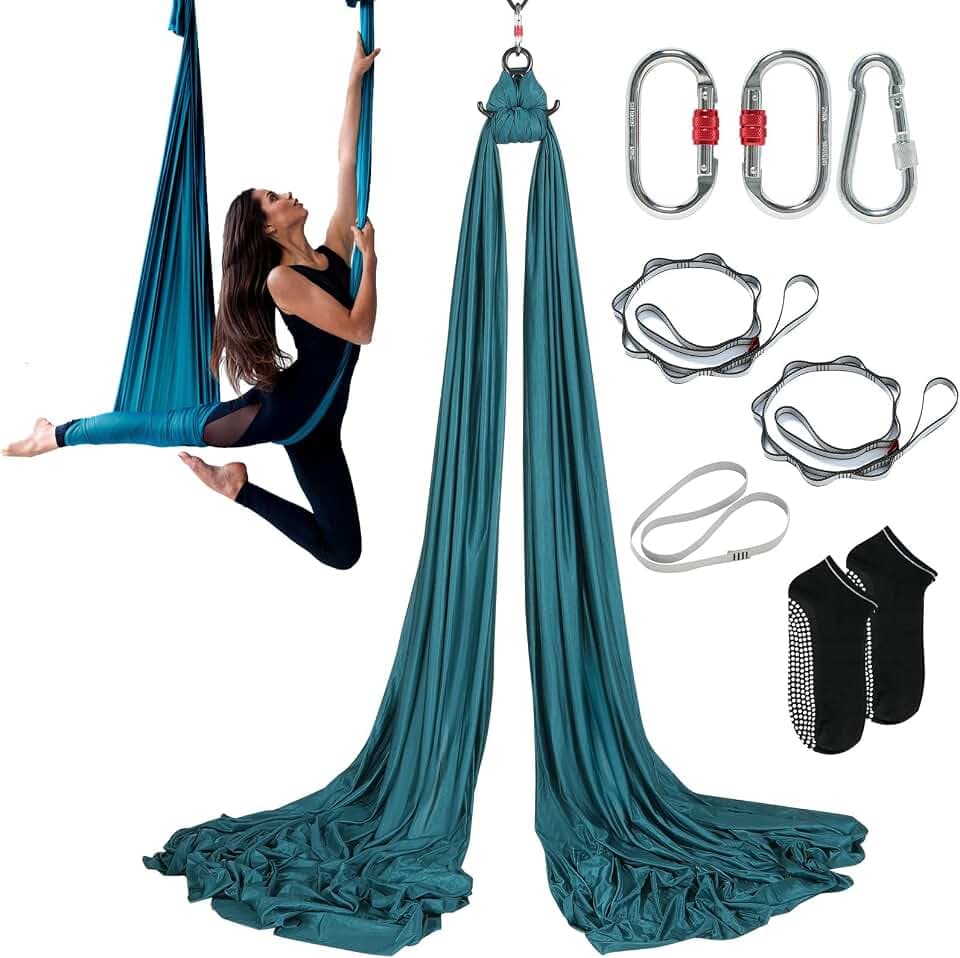 VEVOR Aerial Yoga Hängematte Set, Aerial Yogatuch für alle Fitnesslevel
