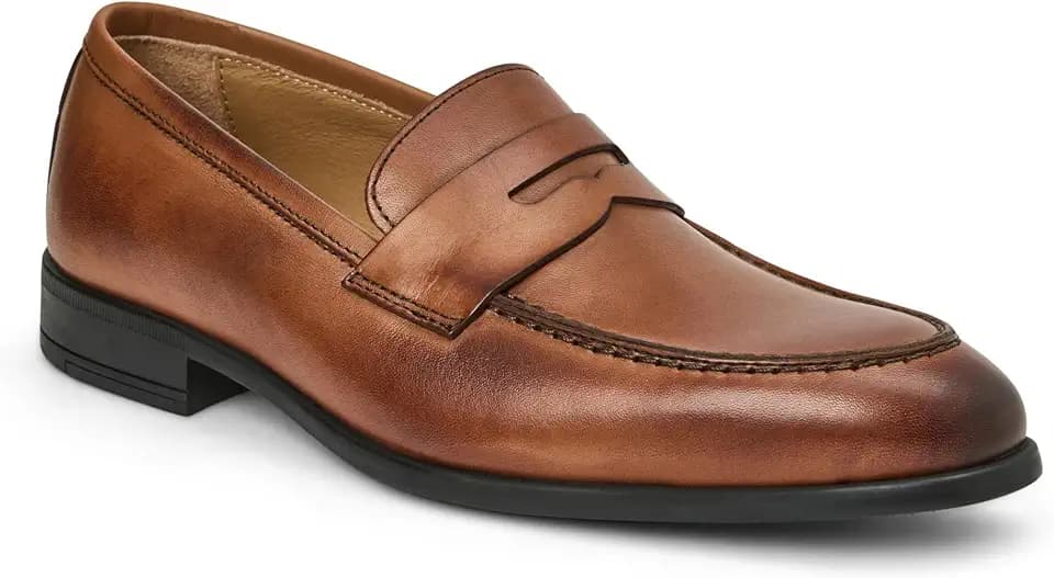 Bruno Magli Men's Ricci Penny Loafers, Leather Shoes, Slip-On Dress Shoes