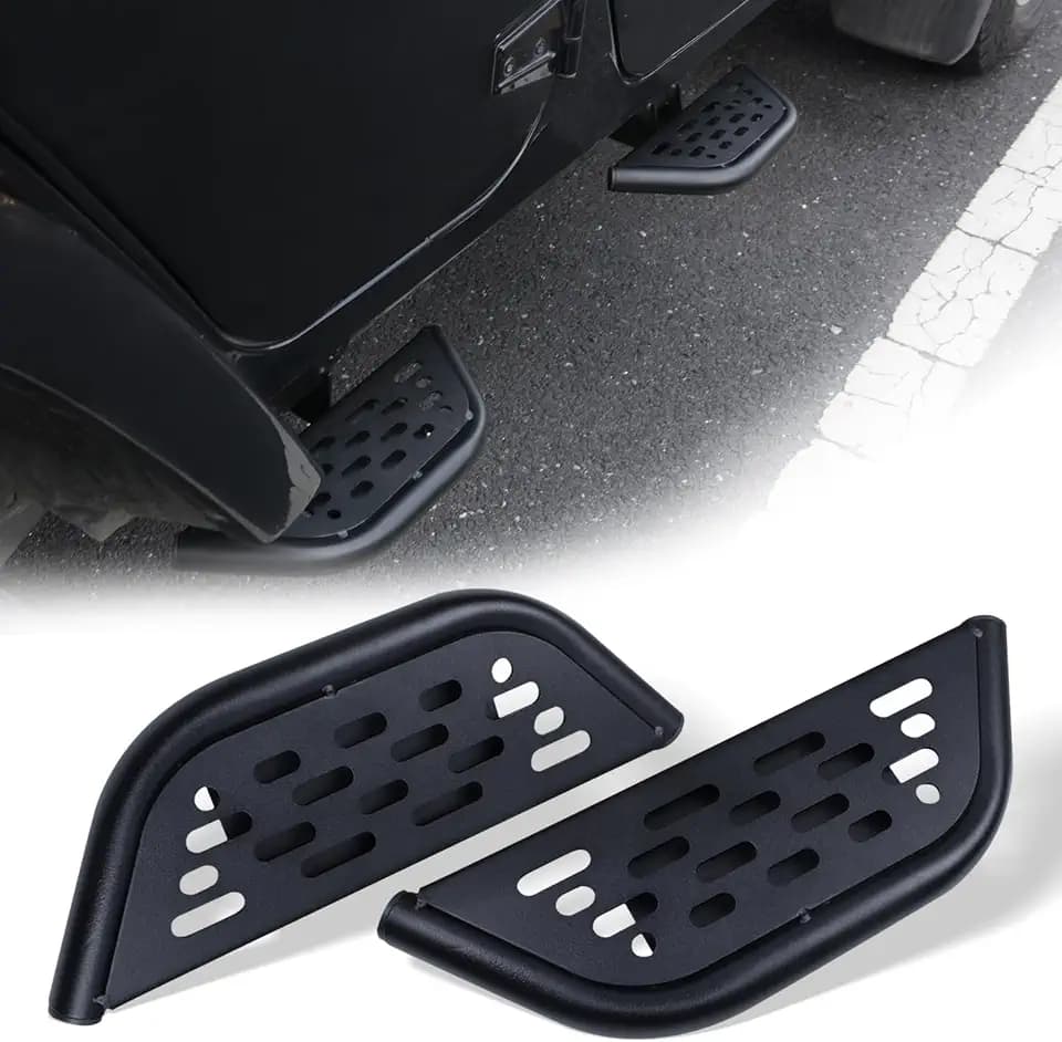 Side Steps Compatible with 2018-2023 Jeep Wrangler JL Jeep Gladiator JT 2 Door Front Door Running Boards Steel Side Steps