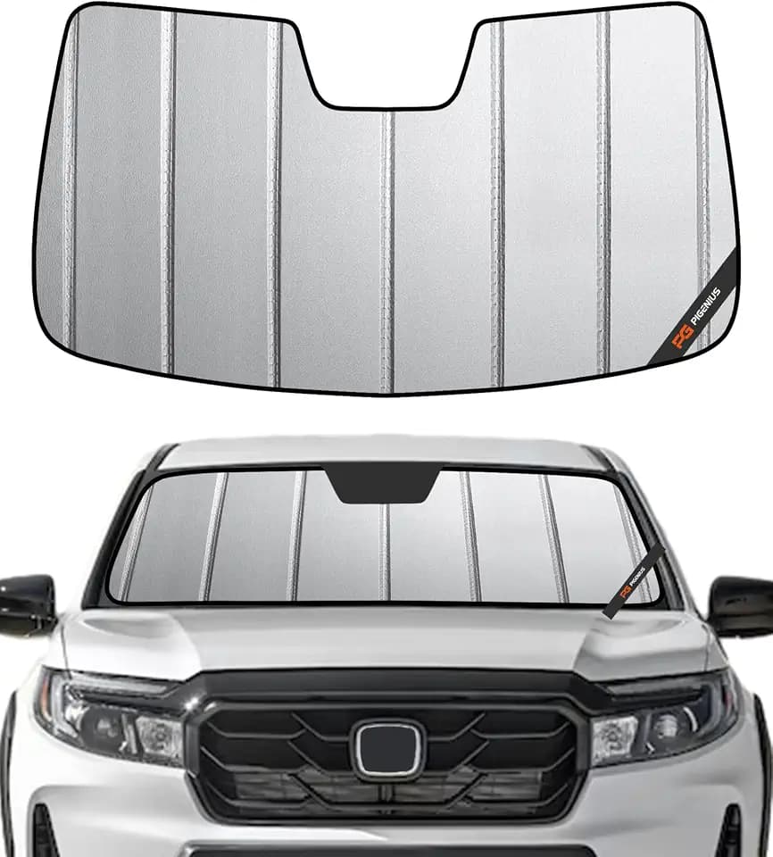 Pigenius Windshield Sun Shade for Honda Passport 2019-2025, Pilot 2016-2022, Ridgeline 2017-2026. with Sensing Camera - Safeguard