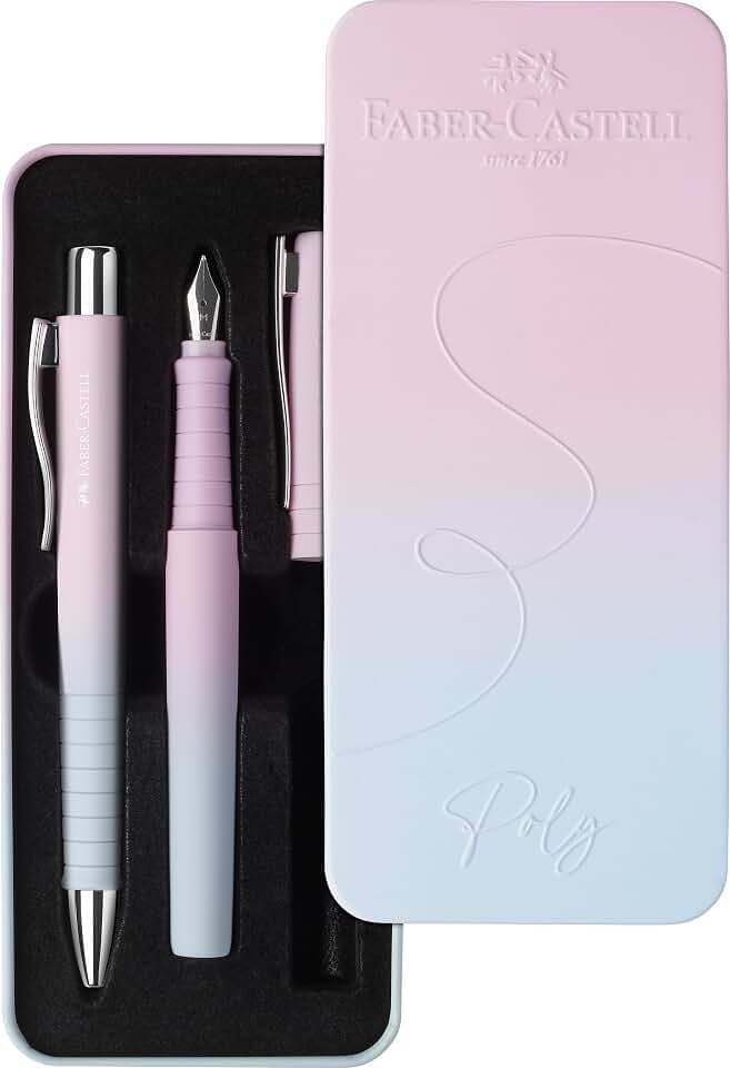 FABER-CASTELL - Schreibset Poly Pen Blushing Sky, 2-teilig