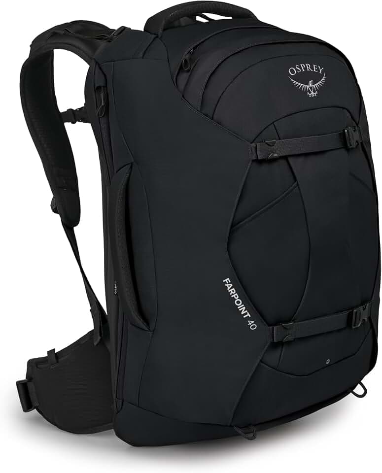 Osprey Farpoint Herren Reiserucksack, 40L, Black, O/S