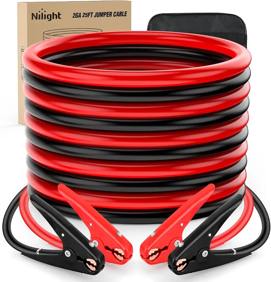 Nilight 2 Gauge 25FT 800A Car Battery Jumper Cables Kit