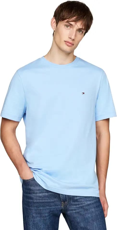 Tommy Hilfiger Herren T-Shirts Kurzarm Essential Regular Fit Rundhalsausschnitt