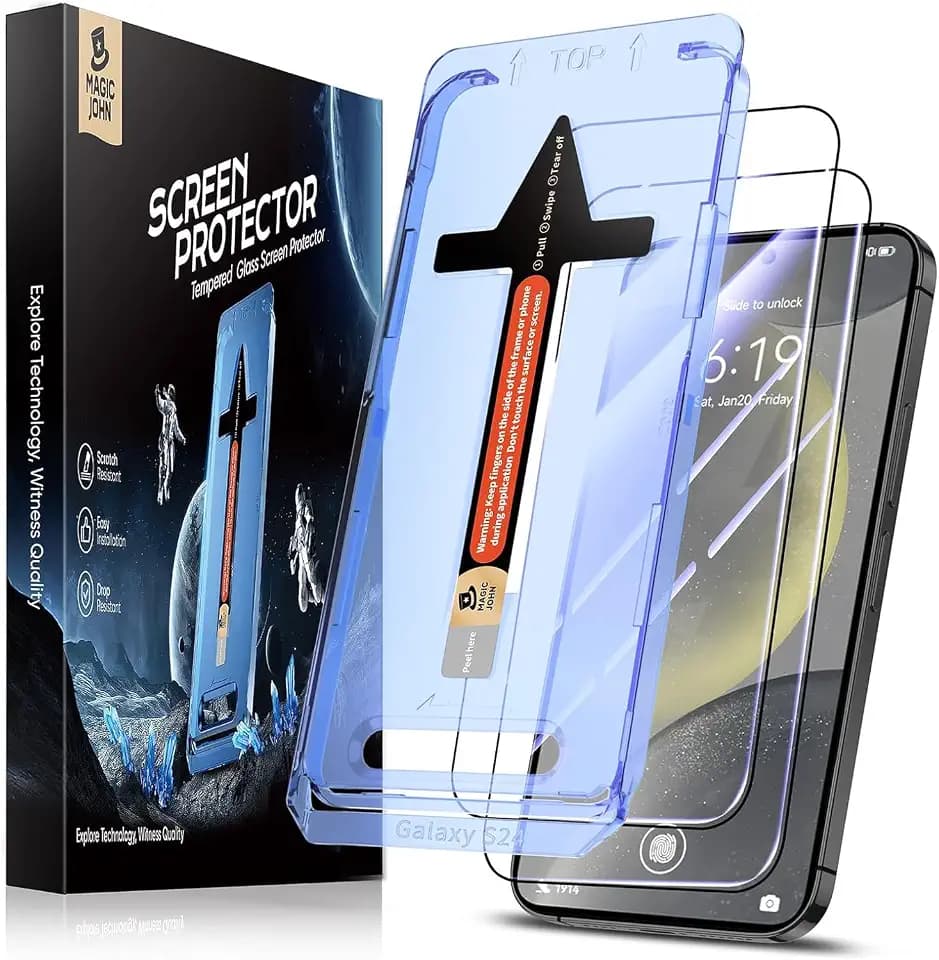 MAGIC JOHN Easy Installation for Samsung Galaxy S24 Screen Protector