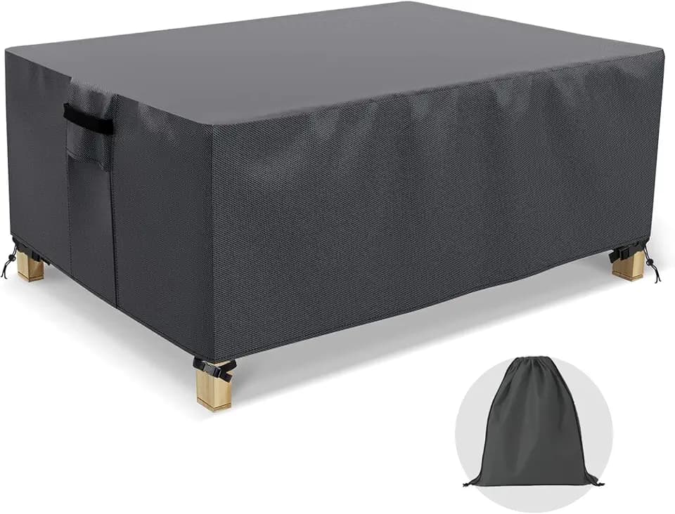 Abdeckhauben für Möbelsets,Abdeckung für Gartenmöbel Wasserdichtes,420D Oxford Gartentisch Abdeckung,Anti-UV Abdeckplane Gartenmöbel Staubdicht mit Entlüftung-(170x94x71cm)